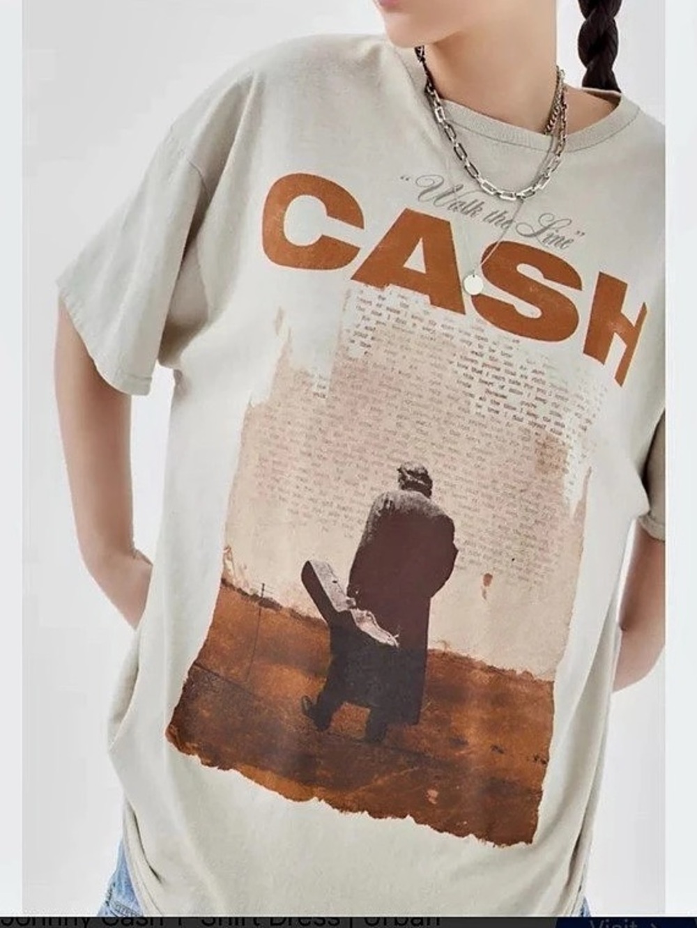 Urban Outfitters Johnny Cash Man In Black Tee
